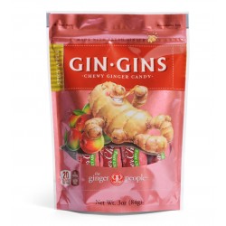 GIN GINS SPICY APPLE CHEWY GINGER CANDY 84GRS 