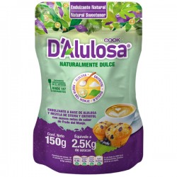 Endulzante alulosa doy pack granulado 150 gramos Marca D Alulosa