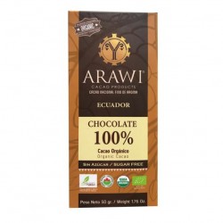 BARRA CHOCOLATE ORGANICO ARAWI 100% 50 GR